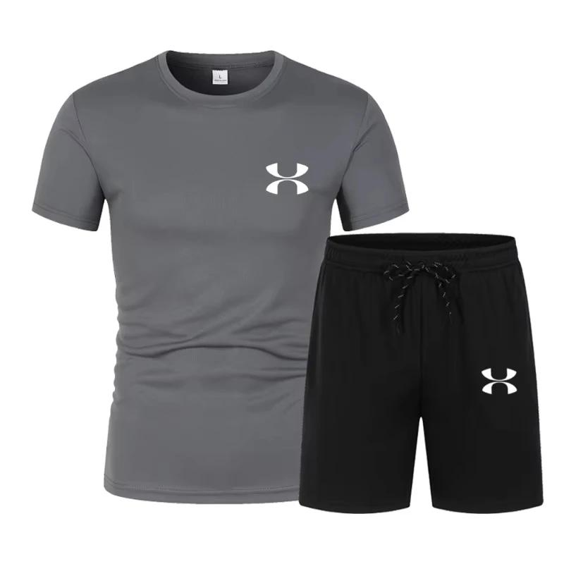 Nouvel ensemble sportif tendance pour homme été 2026 – T-shirt à manches courtes et short décontract