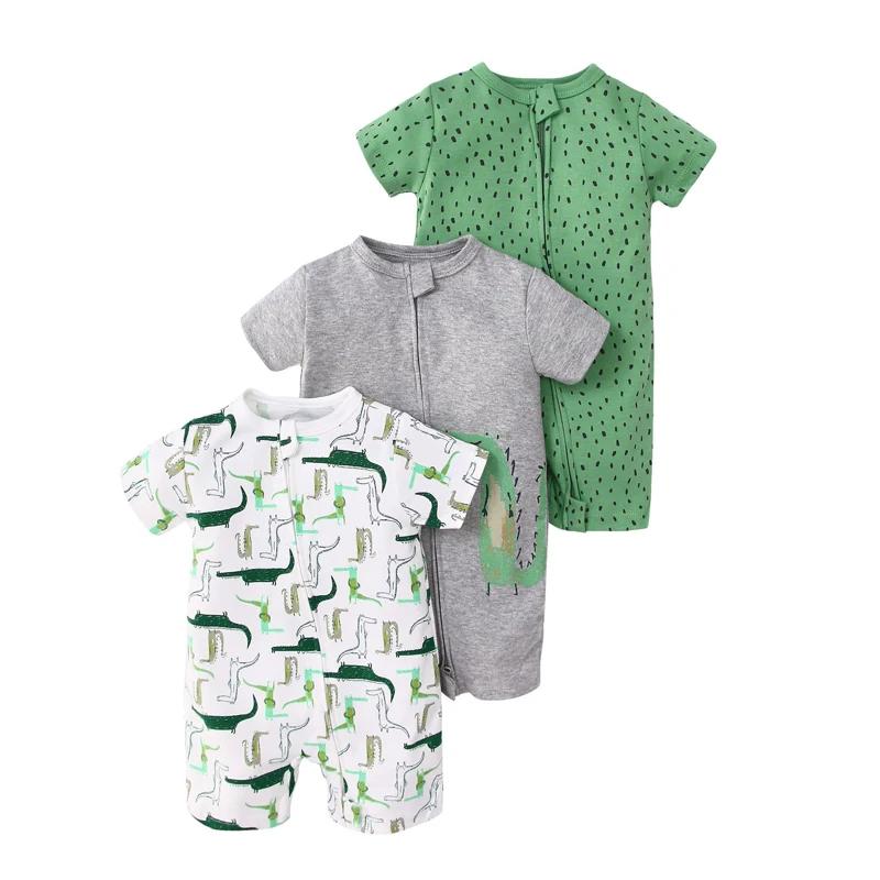 IYEAL bébé été 100% coton barboteuses garçons filles vêtements pyjamas 3 pièces/lot nouveau-né Bebe 