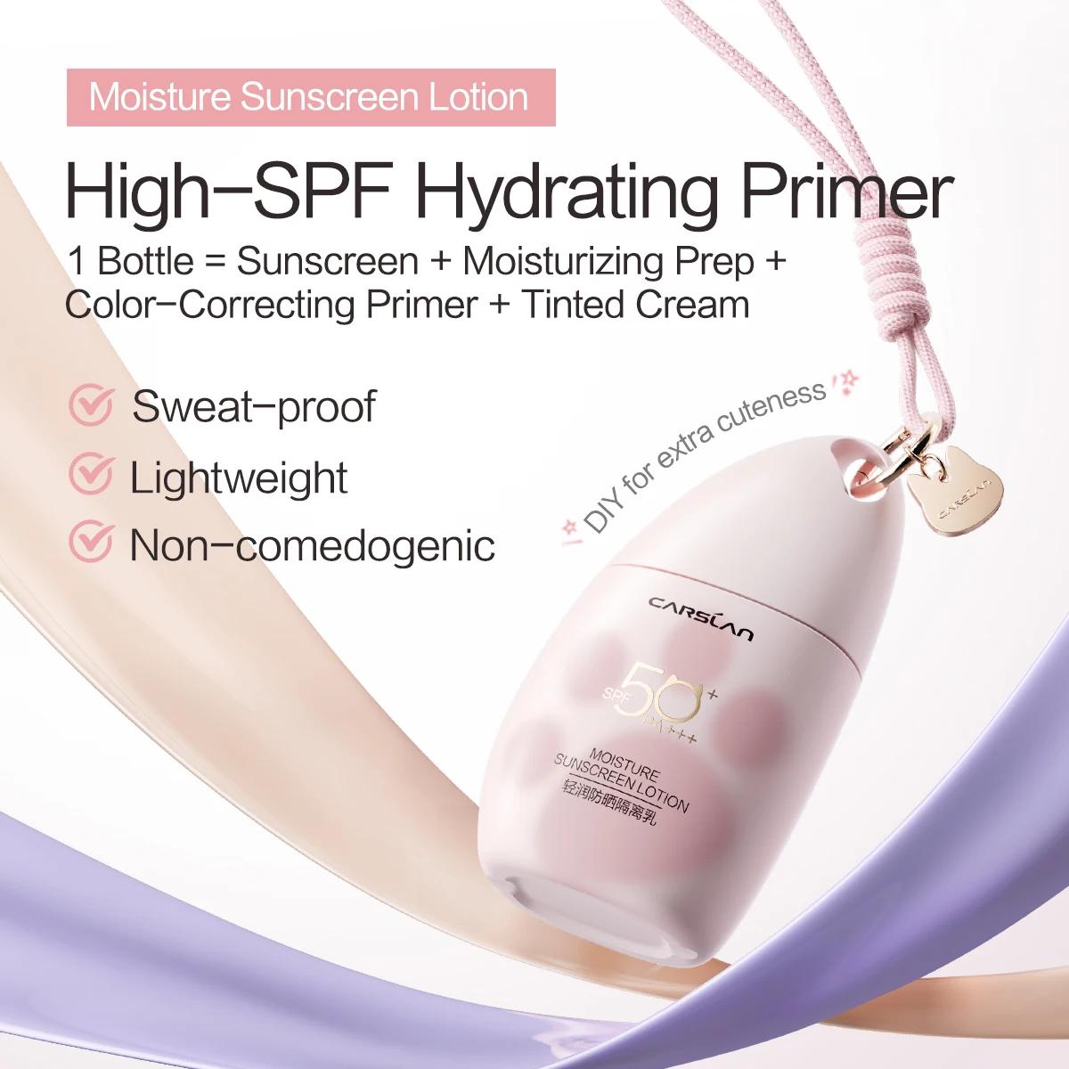 CARSLAN Lotion solaire hydratante haute Protection solaire apprêt visage hydratant résistant à la su