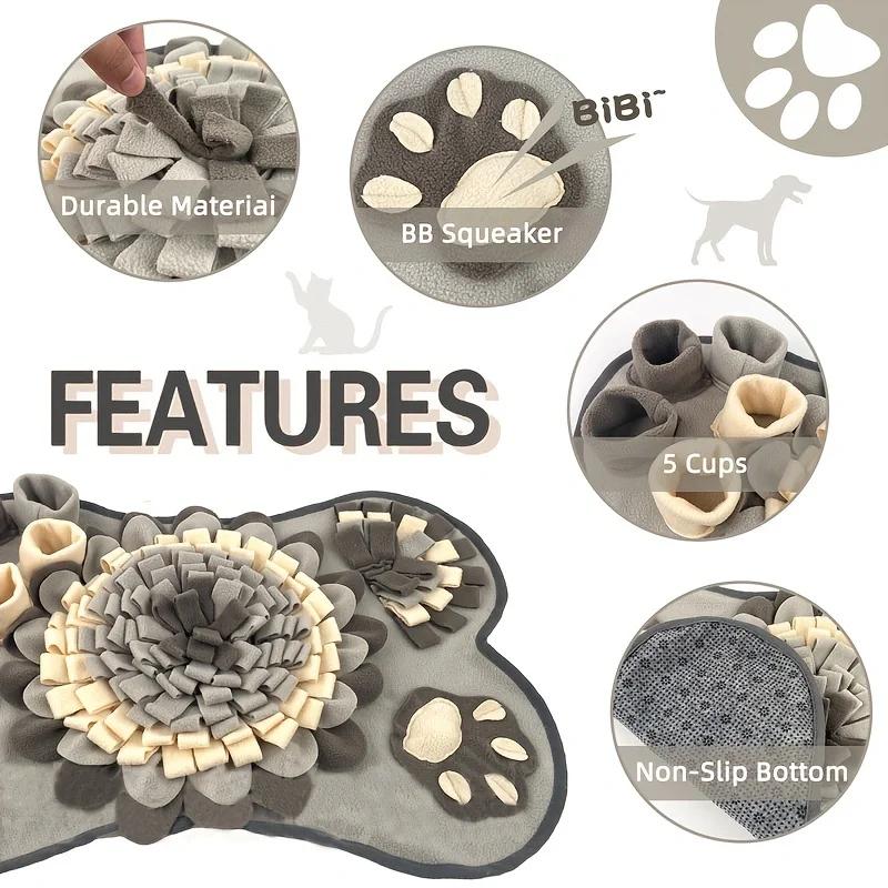 Tapis de reniflage pour animaux de compagnie pour chiens, tapis d'entraînement interactif et Durable