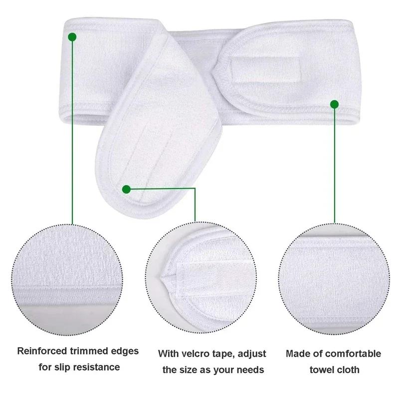 Bandeau réglable pour femmes, large bandeau pour Spa, Yoga, bain, douche, maquillage, lavage du visa