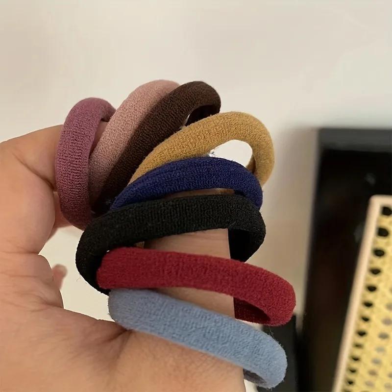50 pièces/ensemble nouvelles femmes filles bonbons couleurs Nylon basique Scrunchie cheveux cravate 