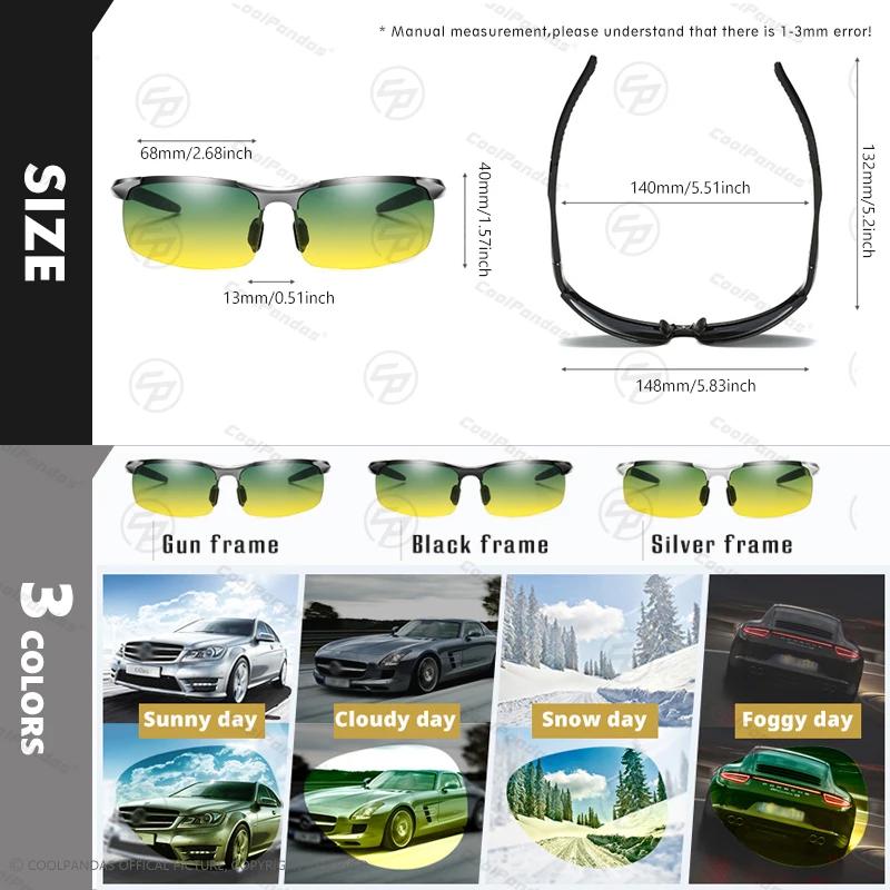 CoolPandas lunettes de soleil hommes photochromiques polarisées conduite Anti-éblouissement caméléon