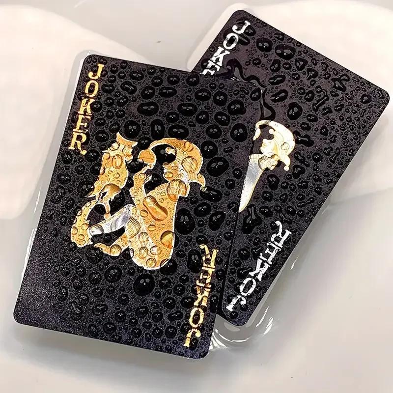 Couleur noir or jeu de cartes carte groupe imperméable Poker costume magique Dmagic paquet jeu de so
