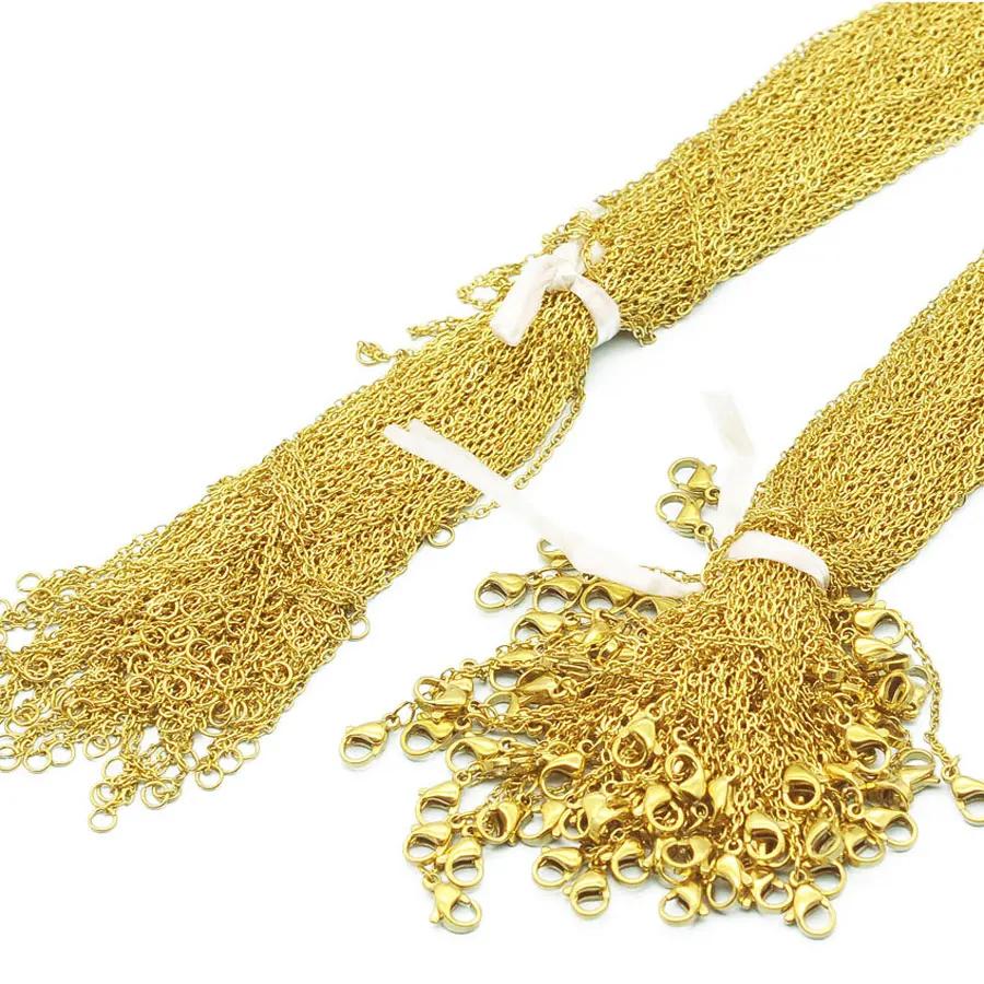 100 pcs/Lot en vrac en gros 304 en acier inoxydable lien de câble Rolo chaîne collier pour la fabric