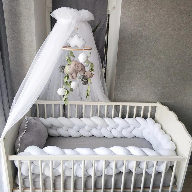 Élargir bébé pare-chocs lit tresse noeud oreiller coussin pare-chocs pour bébé berceau protecteur li