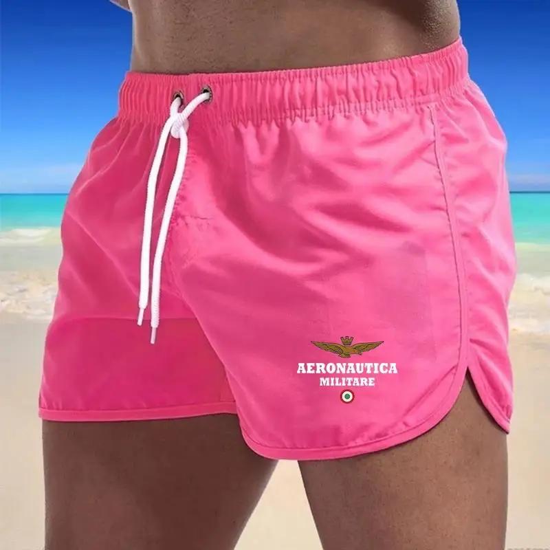 Short de bain imprimé pour homme, séchage rapide, plage, imbibée, respirant, proximité, poche Wstrin