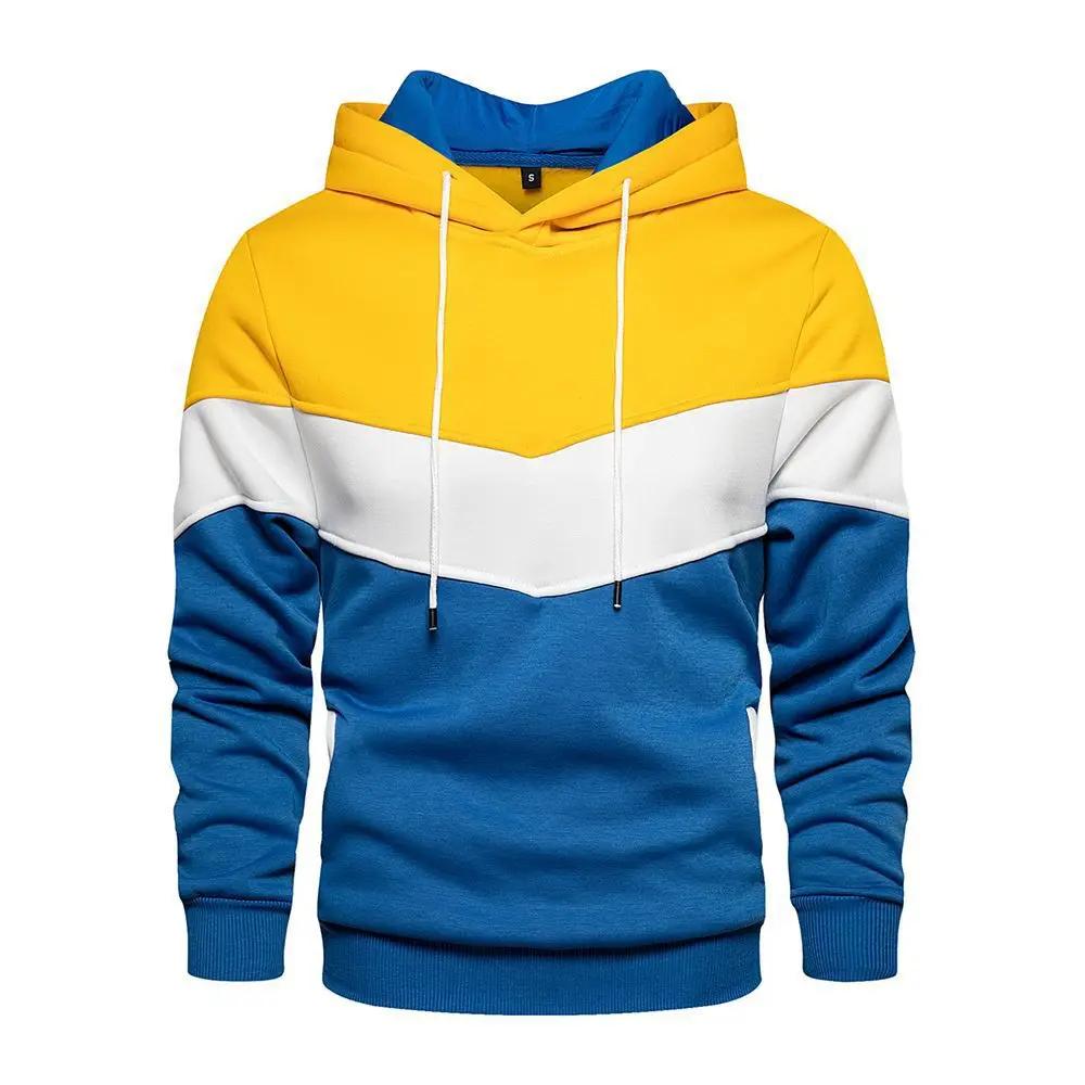 Sweat à capuche pour hommes, trois tons, pour la course à pied, le sport, la mode, tendance, couleur