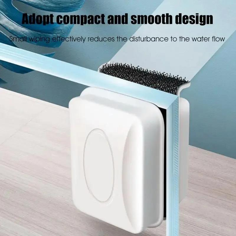 Brosse magnétique pour réservoir, brosse de nettoyage d'aquarium, conception de brosse d'angle supér