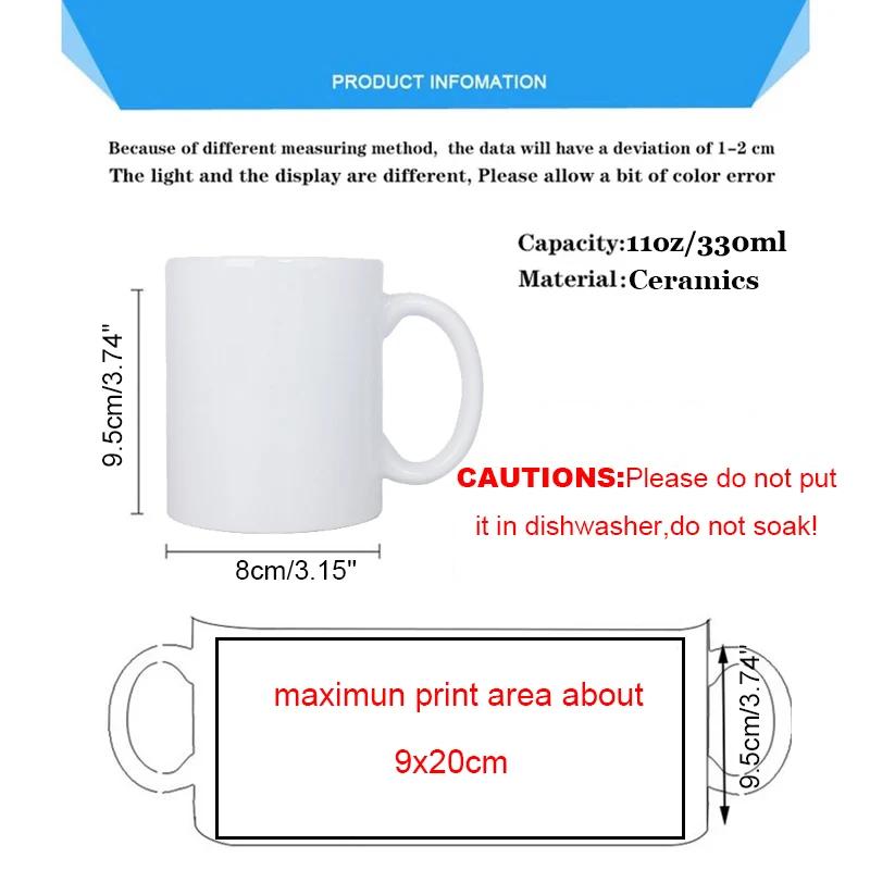 Personnalisé Desin personnalisé tasse magique bricolage Photo tasses sensible à la chaleur en cérami