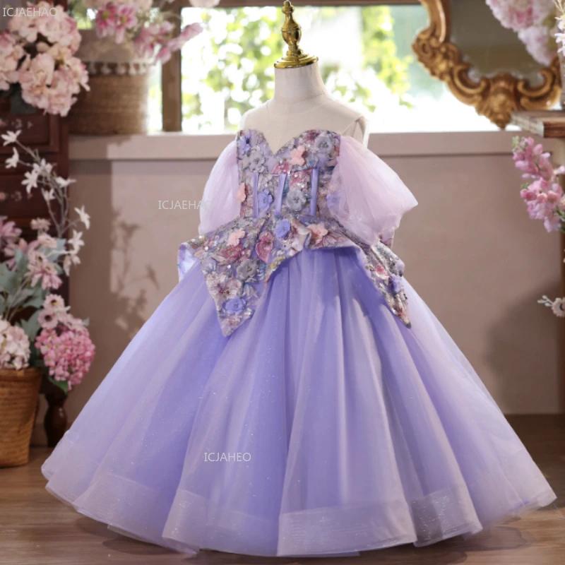 Robe de princesse pour filles, robe de soirée pour enfants, robe de cérémonie, tenue de célébration 