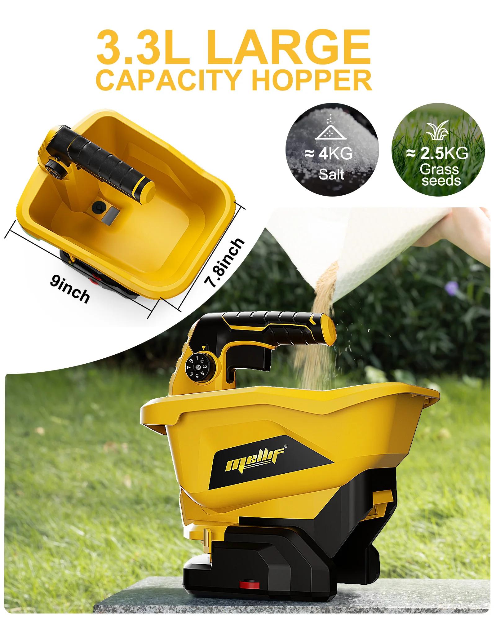 Épandeur portatif sans fil Compatible avec la batterie Dewalt 18V 20V, épandeur électrique d'engrais