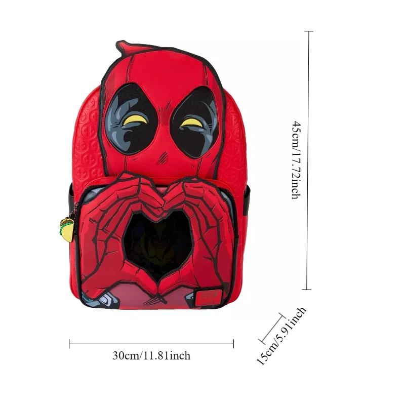 Sac à dos scolaire élégant Loungefly Deadpool 3, mini sac à dos pour sorties, cadeau