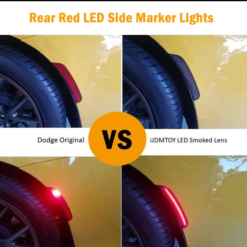 2 pièces pour 2015-2021 Dodge chargeur avant arrière pare-chocs LED feu de position latéral clignota
