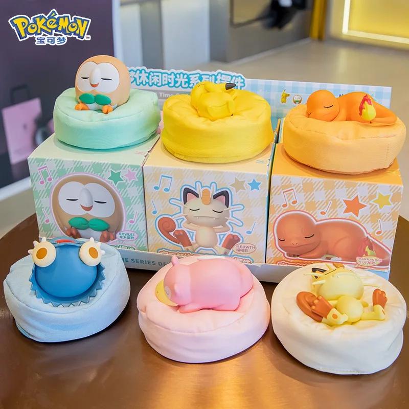 6 Styles Pokemon Pikachu Meowth Rowlet Charmander Gonbe figurines sommeil étoilé rêve série figurine