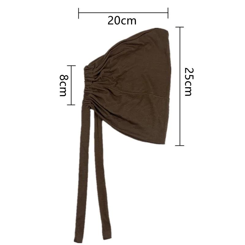 Nouveau doux Modal musulman Turban chapeau intérieur Hijab casquettes islamique sous-écharpe Bonnet 