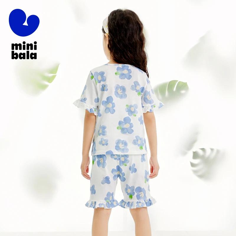 Mini Bala Homewear Set pour enfants, pyjama respirant, pur coton, vêtements d'intérieur d'été, unise