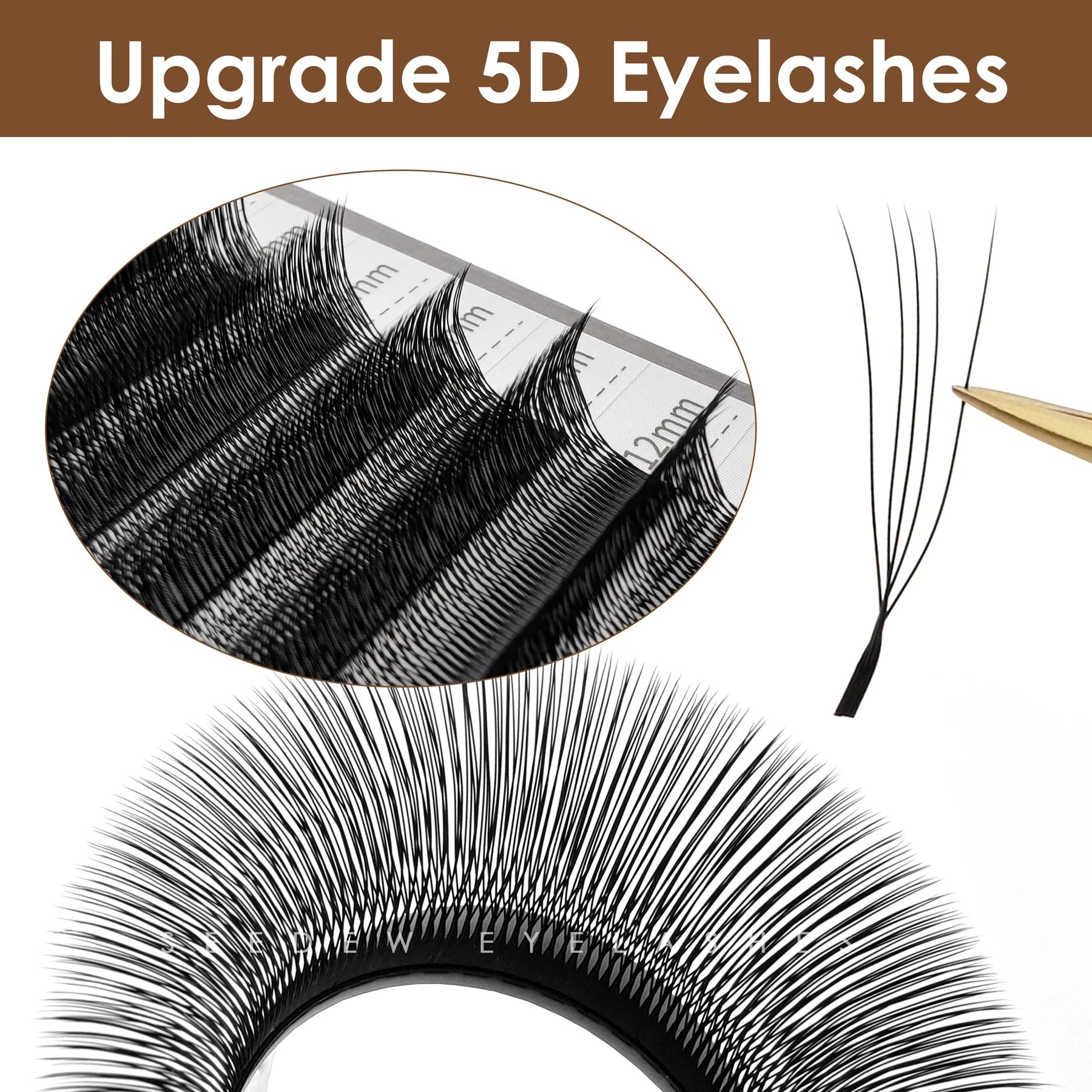 SEEDEW 5 étuis/Lot Extensions de cils 5D en forme de U naturel doux 5D U cils Premium vison faux cil