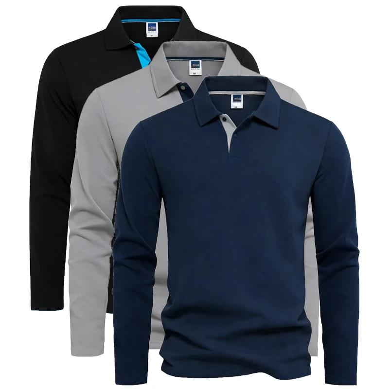 T-shirts à manches longues 95% coton pour hommes, vêtements décontractés de marque, t-shirts tendanc