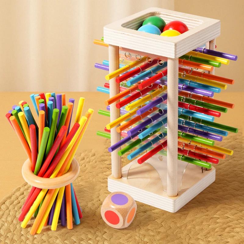 Bâton en bois interactif Parent-enfant, jouet puzzle d'entraînement à la réflexion spatiale pour deu