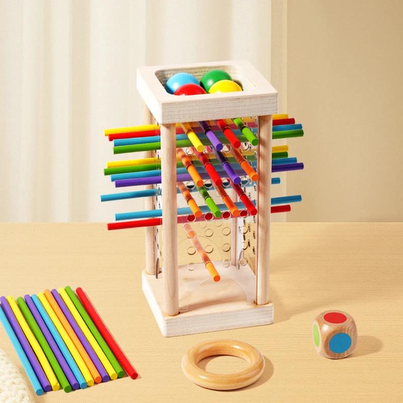 Bâton en bois interactif Parent-enfant, jouet puzzle d'entraînement à la réflexion spatiale pour deu