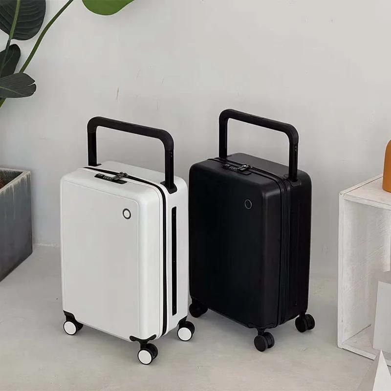 Valise de Voyage à Roulettes avec Fermeture Éclair, Bagage à Main, Trolley TSA, Mot de Passe, USB, 2