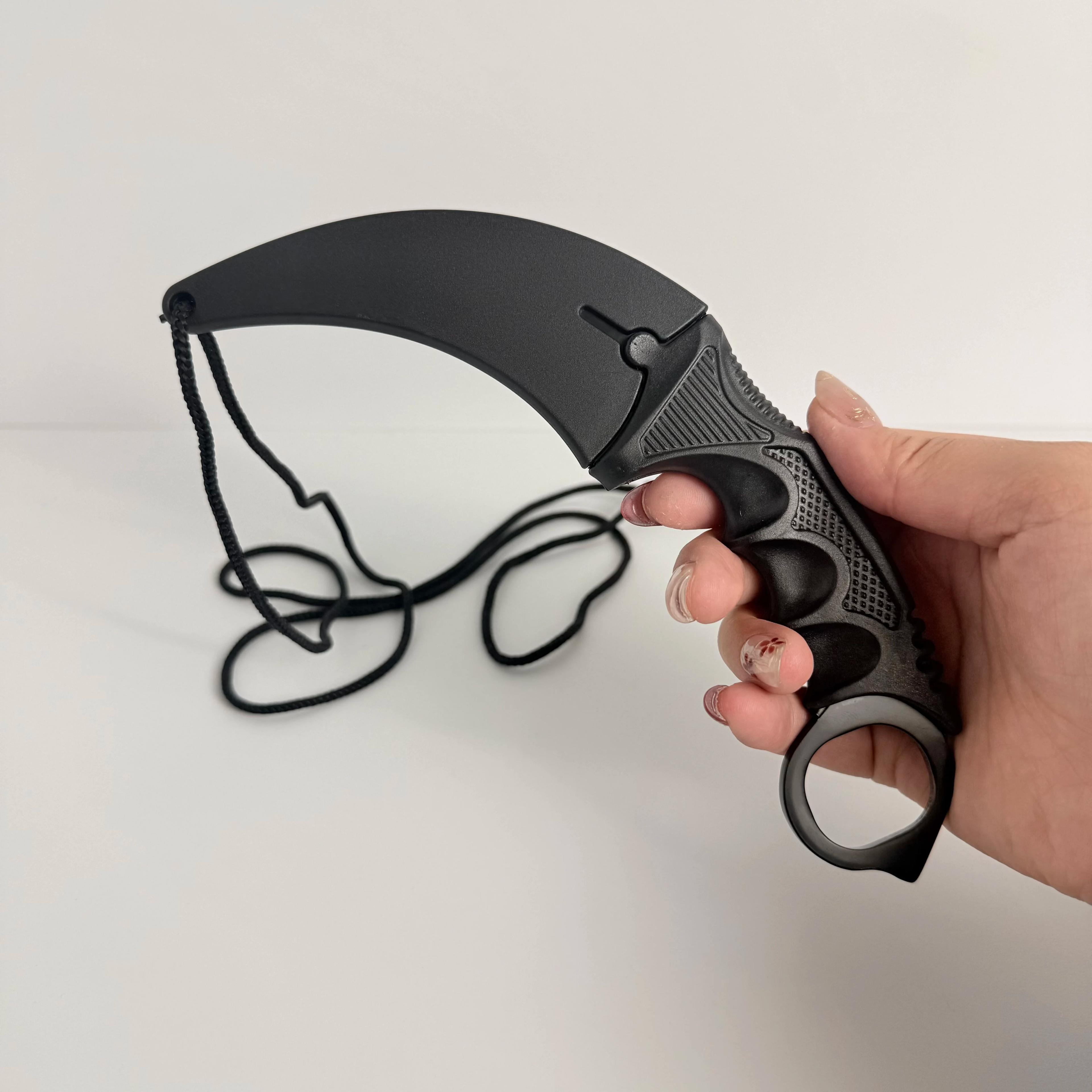 Couteau de nuit Talon de 18,8 cm, modèle en métal avec étui, pour entraînement extérieur, Karambit e