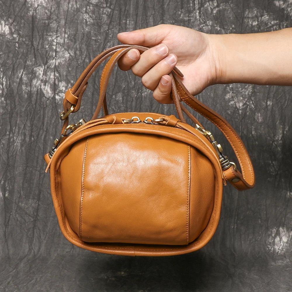 LUOKIR – sac à bandoulière en cuir véritable pour femmes, couche supérieure en peau de vache, sac à 