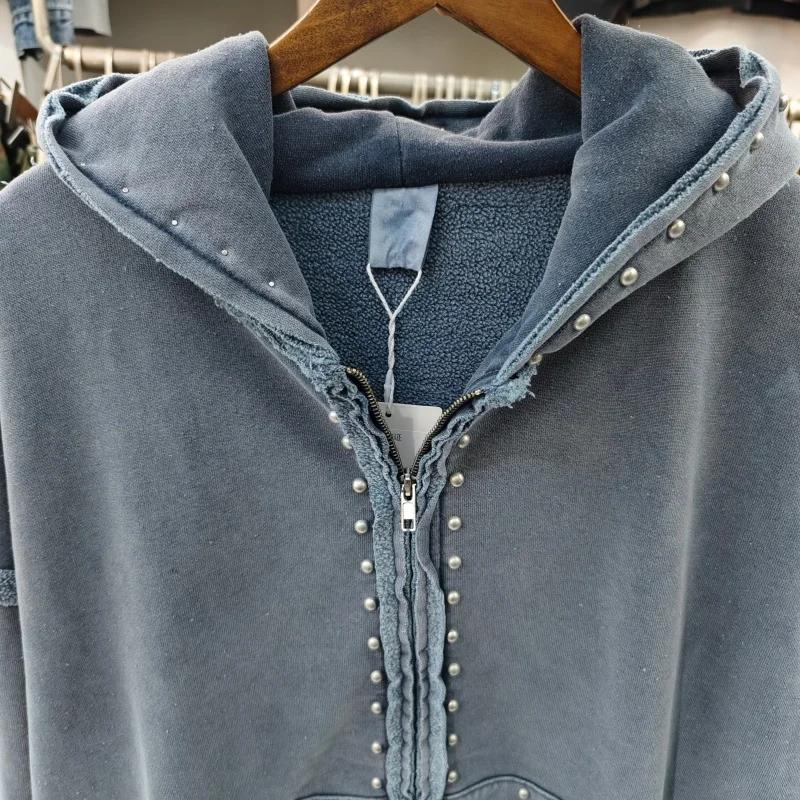Sweat-shirt à capuche doublé polaire surdimensionné pour homme, veste chaude d'hiver à fermeture écl