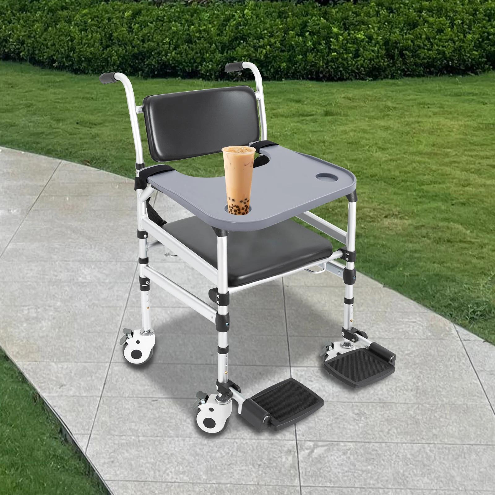 Plateau de lit polyvalent pour fauteuil roulant, Table de lit réglable avec porte-gobelet, pour mang