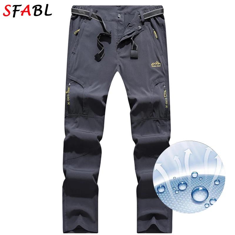 SFABL L-5XL D'été À vaccage Rapide Pantalon Hommes commandé Imperméable DulPants pantalon de peche h