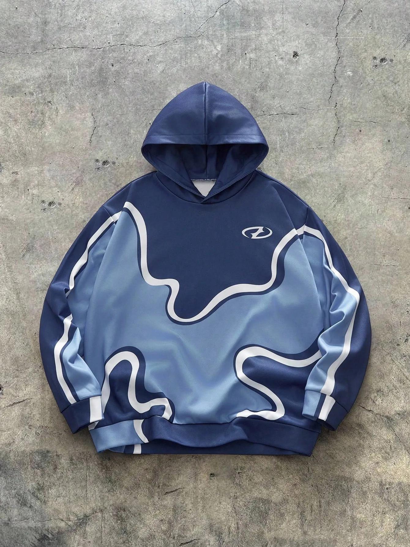 Le nouveau sweat-shirt à capuche pour hommes pour le printemps et l'automne 2025 présente un motif 3