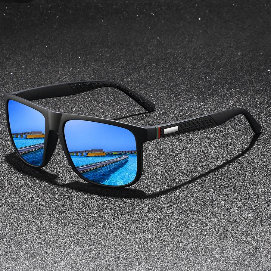 Lunettes de soleil de conduite de plein air tendance, monture carrée populaire, lunettes de soleil c