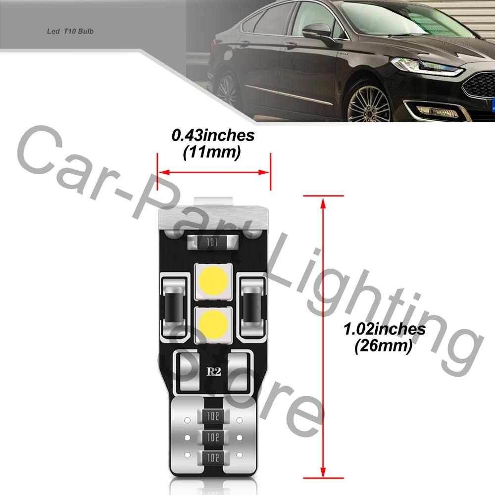 Ampoule de plaque d'immatriculation de voiture W5W T10, 2 pièces, feu arrière, éclairage automobile 