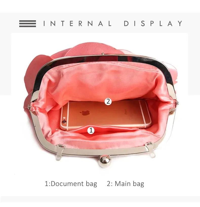 Sac de soirée floral portable pour femme, petit sac à main pour mariée, robe complète, sac à main de