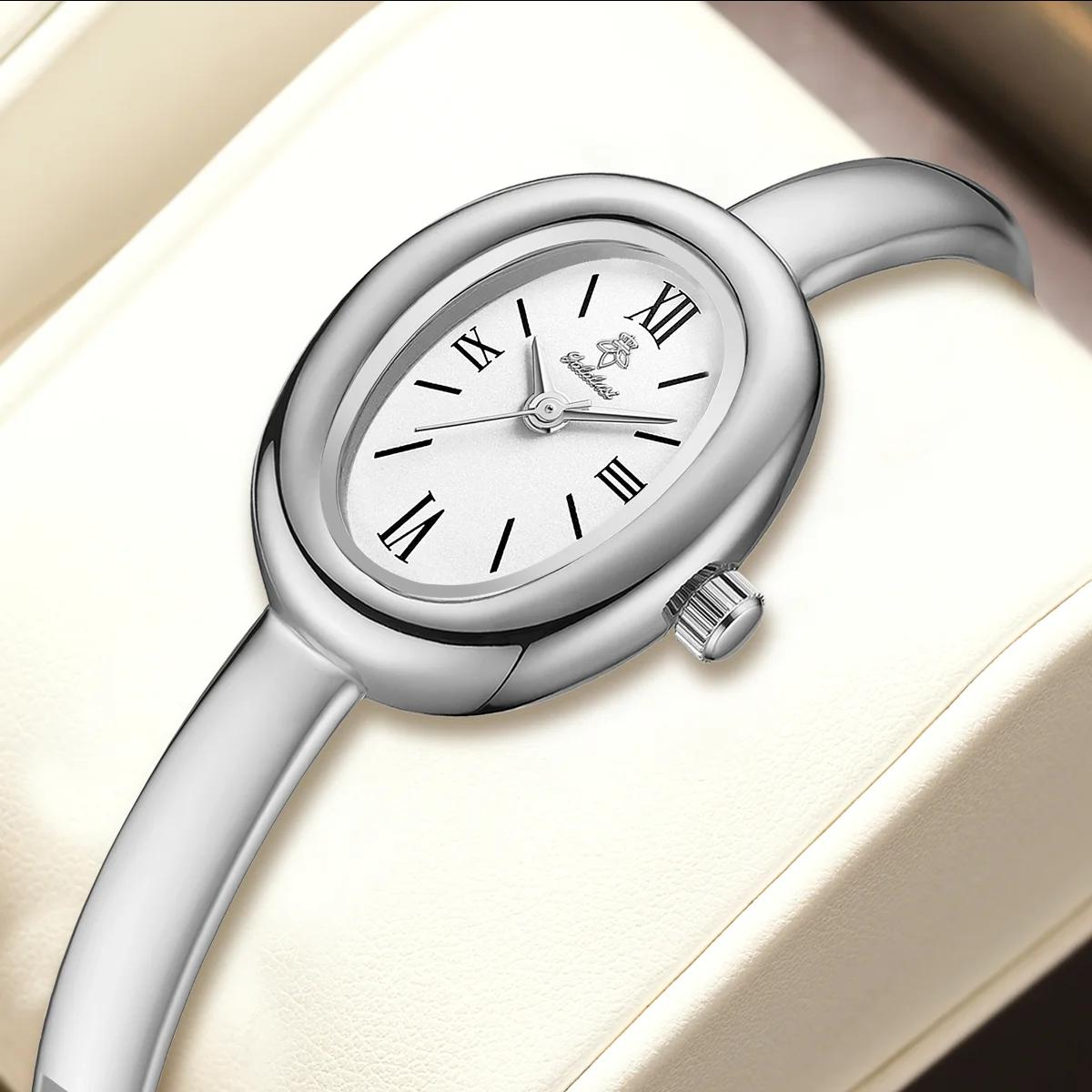 Montre-bracelet de luxe à quartz YaLaLuSi, résistante à l'eau, au design minimaliste, livrée avec un