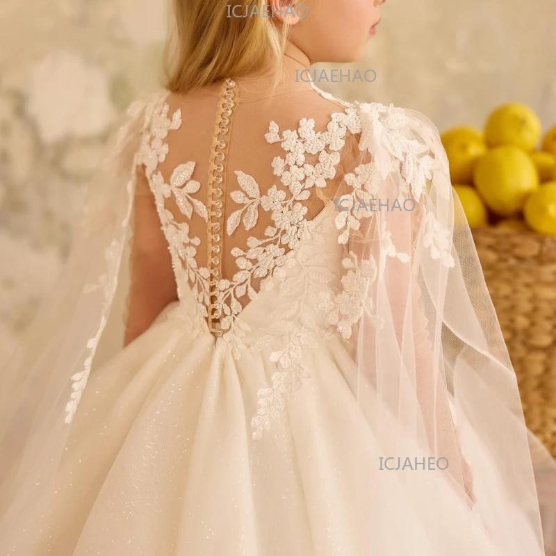 Nouvelle Robe de Cérémonie pour Enfants, Tenue Blanche de Performance pour Filles, Robe de Princesse