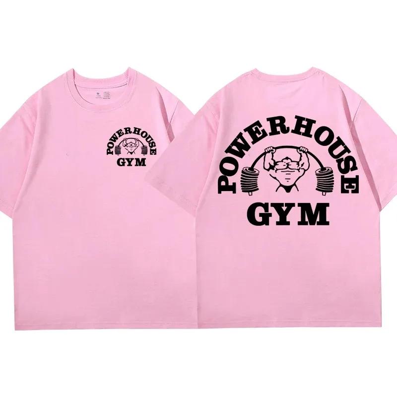 T-shirt graphique Powerhouse Fitness pour femmes et hommes, un T-shirt surdimensionné intéressant à 