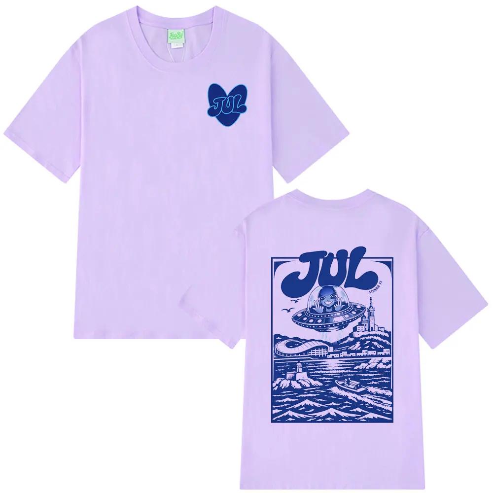 T-shirt graphique Rapper Jul pour hommes et femmes, vêtements de mode Hip Hop, T-shirt décontracté e