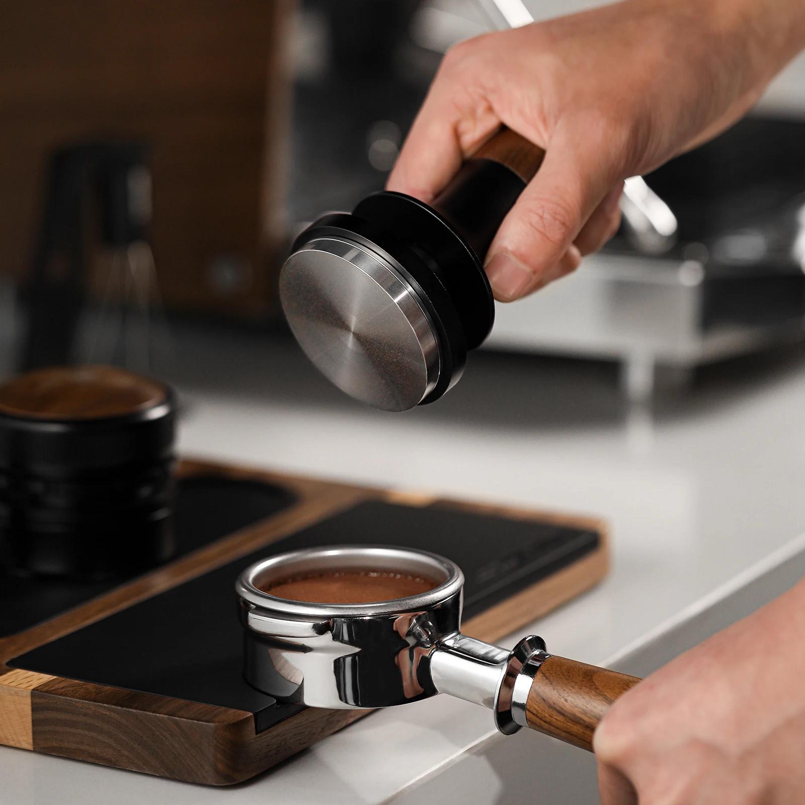 MHW-3BOMBER Tamper à café à pression constante 30 lb, 51 mm, 53 mm, 58 mm, tamper plat pour expresso