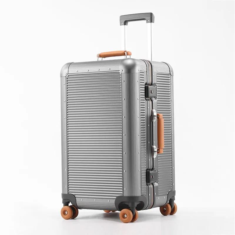 Valise à cadre en aluminium BunnyFly, matériau PC de haute qualité, bagage à roulettes de 20/24/28 p