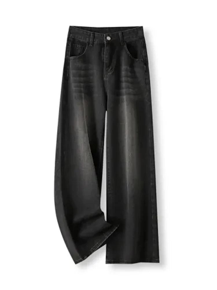 Lady RetroY2K Style taille haute jean pantalon femmes mode jambe droite Denim pantalon filles chaude