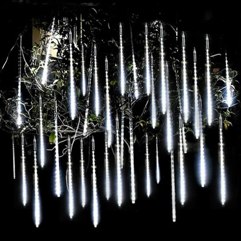 Lumière Led solaire extérieure pluie de météores lumières étanche décor de jardin guirlande de rue e