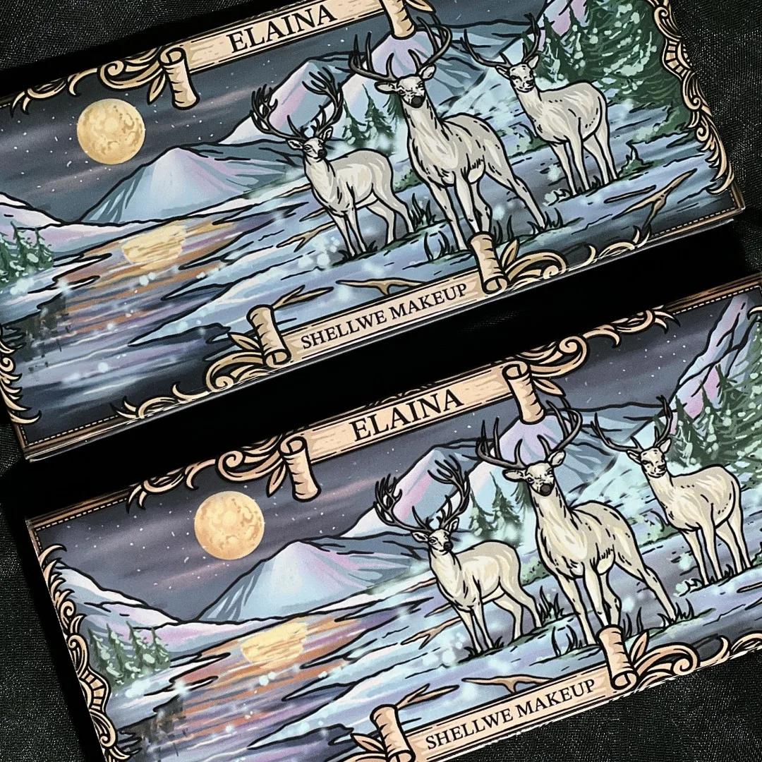 Palette de fards à paupières Shellwe Makeup Mist Witch Mat DuoChrome pigmenté Elaina 10pan