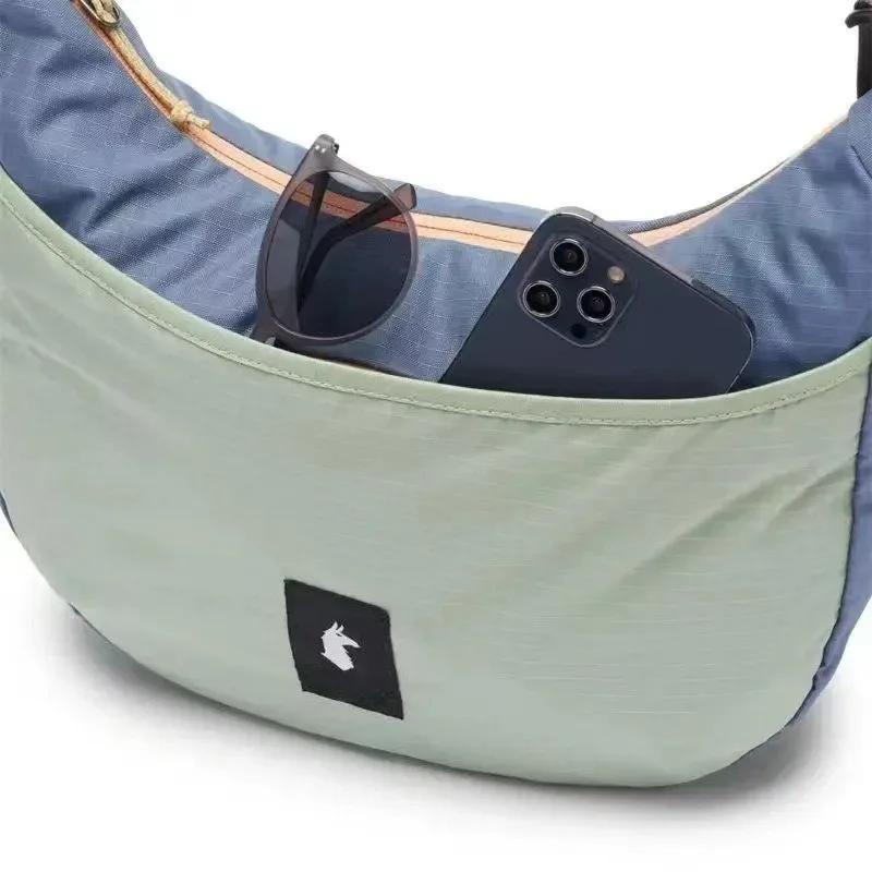 Sac à bandoulière en nylon pour femme 2026 avec design contrasté, sac bouffant, simple et léger