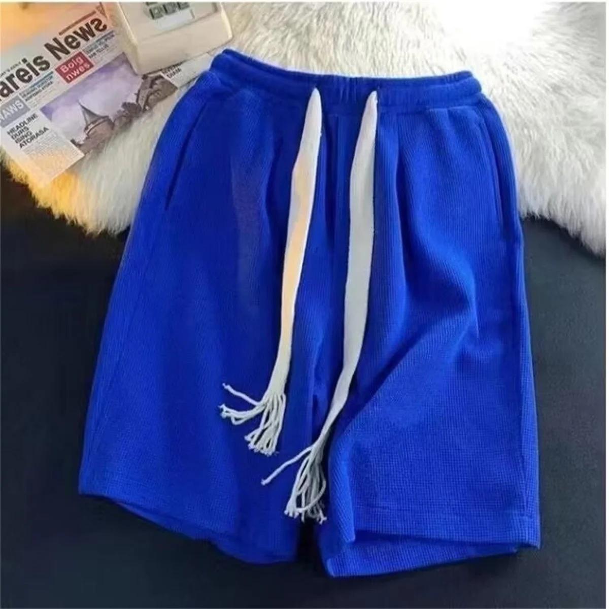 Short d'été solide et respirant pour hommes, marque tendance, léger, cordon de serrage, basket-ball,