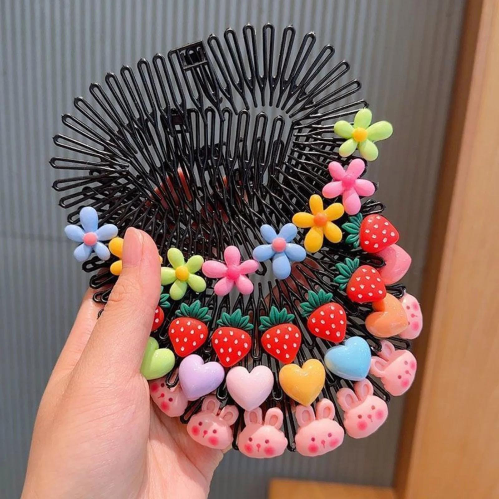 3 pièces d'accessoires pour cheveux pour filles, style Y2K, avec peignes étoiles colorés, bandeaux, 