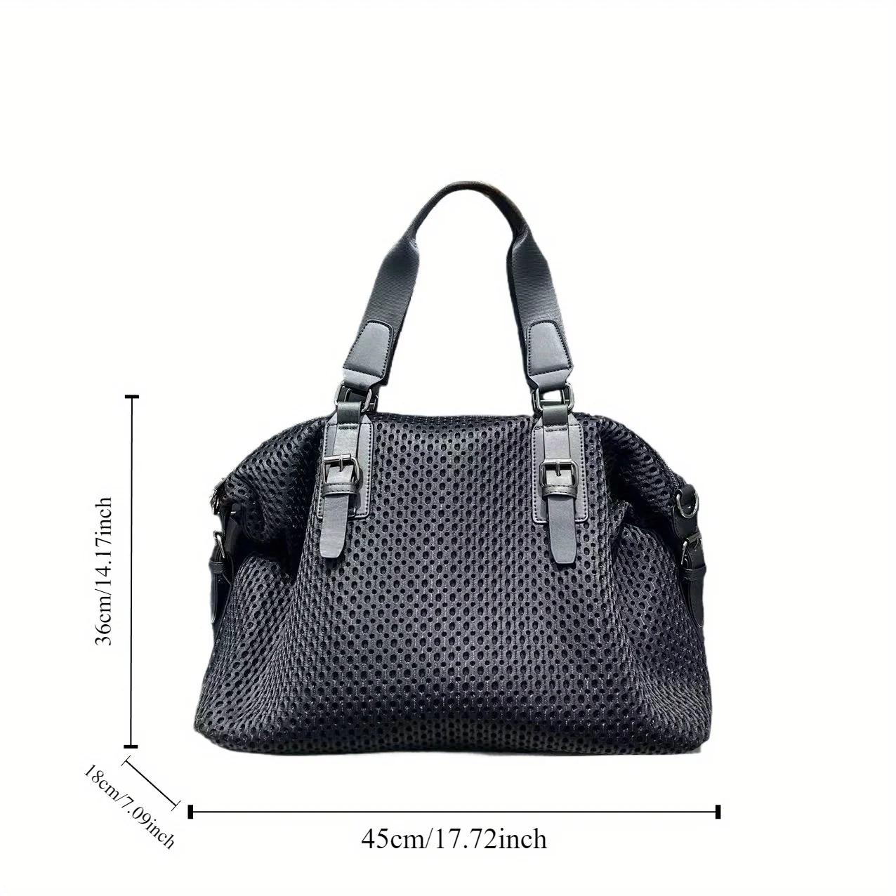 Grand sac de voyage en nylon imperméable pour femme, sac messager à bandoulière simple, loisirs, vac