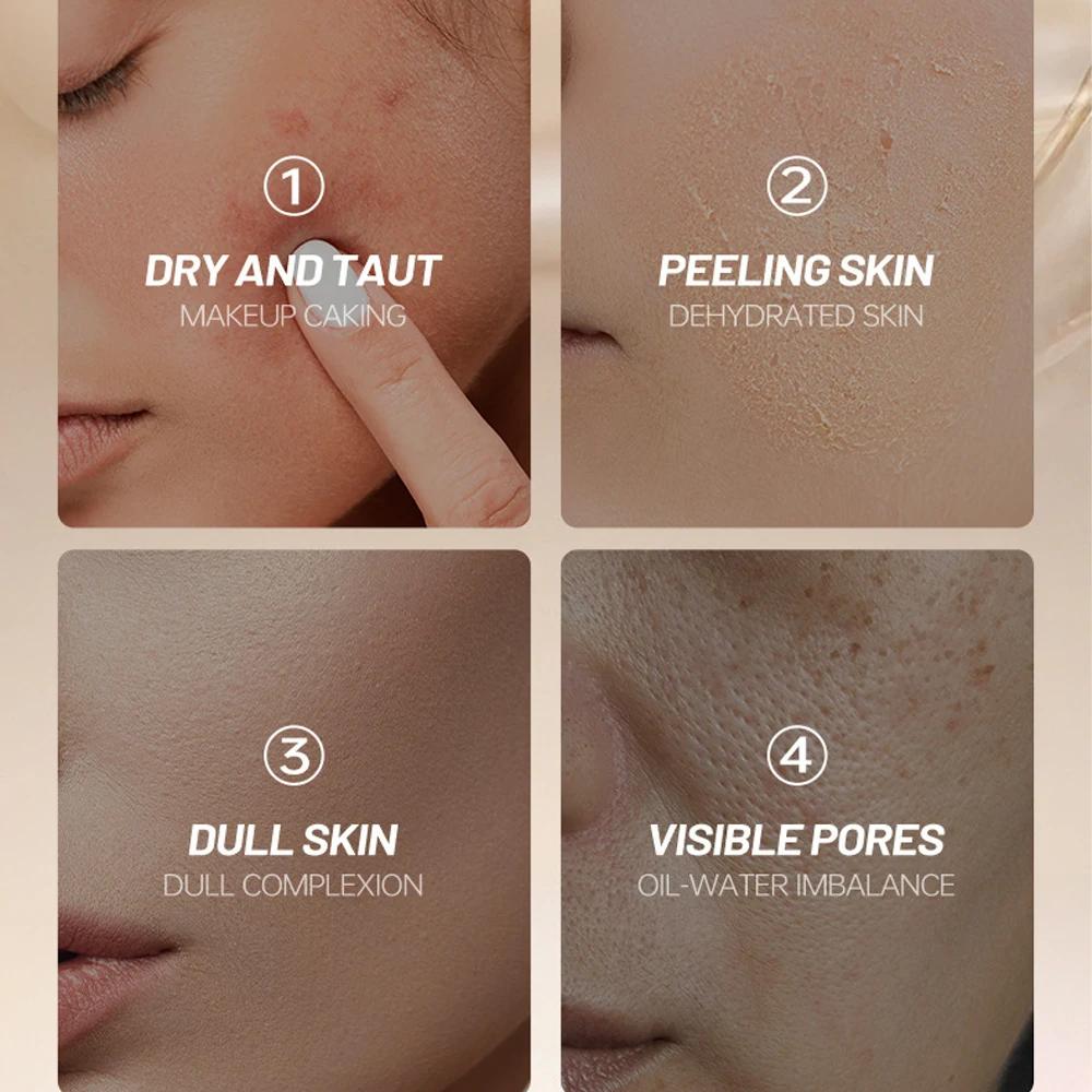 5 flacons de 10 ml de solution rajeunissante pour le visage, hydratante, réparatrice, éclaircissante