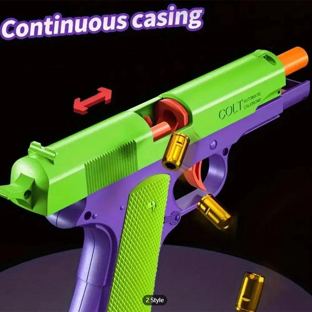 Balles de pistolet jouet à éjection de coquille pour M1911 SIG17 USP, accessoires réutilisables, jeu